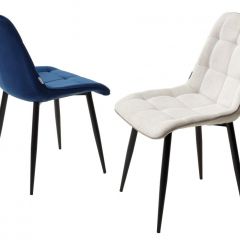 Стул CHIC BLUVEL-86 NAVY BLUE / черный каркас М-City в Невьянске - nevyansk.mebel24.online | фото 2
