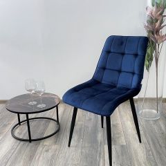 Стул CHIC BLUVEL-86 NAVY BLUE / черный каркас М-City в Невьянске - nevyansk.mebel24.online | фото 5