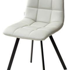 Стул CHILLI SQUARE HK017-03 светло-серый, PU/ черный каркас М-City в Невьянске - nevyansk.mebel24.online | фото