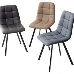 Стул CHILLI SQUARE HK017-09 серо-черничный, PU/ черный каркас М-City в Невьянске - nevyansk.mebel24.online | фото 2