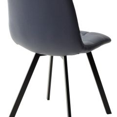 Стул CHILLI SQUARE HK017-09 серо-черничный, PU/ черный каркас М-City в Невьянске - nevyansk.mebel24.online | фото 3