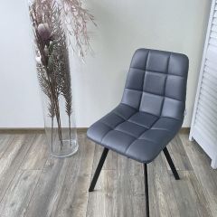 Стул CHILLI SQUARE HK017-09 серо-черничный, PU/ черный каркас М-City в Невьянске - nevyansk.mebel24.online | фото 7