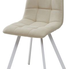 Стул CHILLI SQUARE UF860-01B бежевый, ткань/ белый каркас М-City в Невьянске - nevyansk.mebel24.online | фото