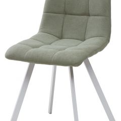 Стул CHILLI SQUARE UF860-11B мятный, ткань/ белый каркас М-City в Невьянске - nevyansk.mebel24.online | фото