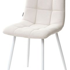 Стул CHILLI UF860-01B бежевый, ткань/белый каркас М-City в Невьянске - nevyansk.mebel24.online | фото