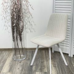 Стул ELVIS WZ2042-18 белая галька фактурный велюр / белый каркас М-City в Невьянске - nevyansk.mebel24.online | фото