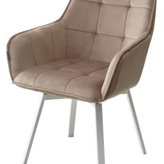 Стул MAVERICK 360 град. поворот. BLUVEL-40 BEIGE/ белый каркас, М-City в Невьянске - nevyansk.mebel24.online | фото