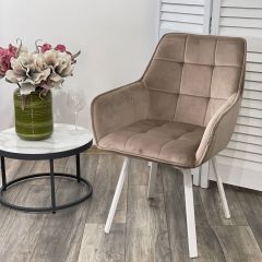 Стул MAVERICK 360 град. поворот. BLUVEL-40 BEIGE/ белый каркас, М-City в Невьянске - nevyansk.mebel24.online | фото 2