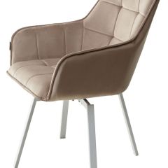 Стул MAVERICK 360 град. поворот. BLUVEL-40 BEIGE/ белый каркас, М-City в Невьянске - nevyansk.mebel24.online | фото 8