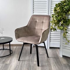 Стул MAVERICK 360 град. поворот. BLUVEL-40 BEIGE/ черный каркас, М-City в Невьянске - nevyansk.mebel24.online | фото 5