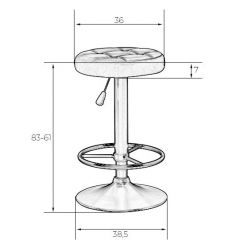 Табурет барный DOBRIN BRUNO LM-5008 (бордовый) в Невьянске - nevyansk.mebel24.online | фото 2