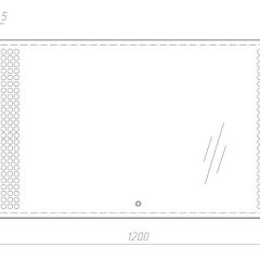 Зеркало Cosmo 120 black с подсветкой Sansa (SC1048Z) в Невьянске - nevyansk.mebel24.online | фото 2