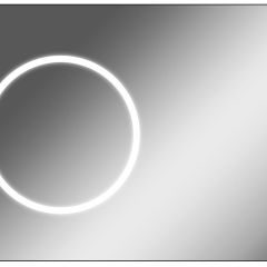 Зеркало Eclipse 100 black с подсветкой Sansa (SE1032Z) в Невьянске - nevyansk.mebel24.online | фото