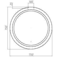 Зеркало Gia 75 white с подсветкой Sansa (SGa1044Z) в Невьянске - nevyansk.mebel24.online | фото 6