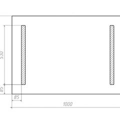 Зеркало Good Light 2-100 с подсветкой Домино (GL7016Z) в Невьянске - nevyansk.mebel24.online | фото 3