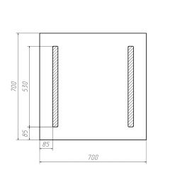 Зеркало Good Light 2-70 с подсветкой Домино (GL7012Z) в Невьянске - nevyansk.mebel24.online | фото 6