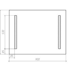 Зеркало Good Light 2-90 с подсветкой Домино (GL7015Z) в Невьянске - nevyansk.mebel24.online | фото 6