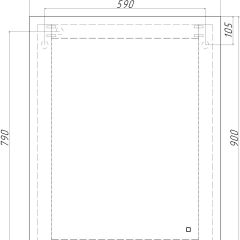 Зеркало Каракас 900х700 с подсветкой Домино (GL7043Z) в Невьянске - nevyansk.mebel24.online | фото 8