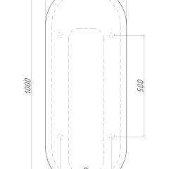 Зеркало Кито 1000х400 с подсветкой Домино (GL7047Z) в Невьянске - nevyansk.mebel24.online | фото 2