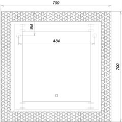 Зеркало Манила 700х700 с подсветкой Домино (GL7052Z) в Невьянске - nevyansk.mebel24.online | фото 7