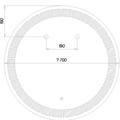 Зеркало Маскат 700х700 с подсветкой Домино (GL7057Z) в Невьянске - nevyansk.mebel24.online | фото 6