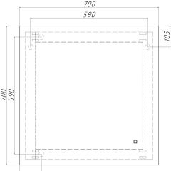 Зеркало Минск 700х700 с подсветкой Домино (GL7039Z) в Невьянске - nevyansk.mebel24.online | фото 8