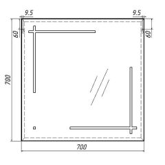 Зеркало Ray 70 black с подсветкой Sansa (SR1038Z) в Невьянске - nevyansk.mebel24.online | фото 6