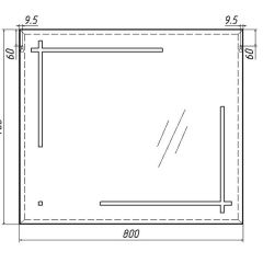 Зеркало Ray 80 black с подсветкой Sansa (SR1037Z) в Невьянске - nevyansk.mebel24.online | фото 7