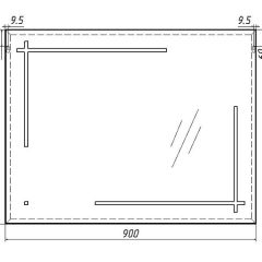 Зеркало Ray 90 black с подсветкой Sansa (SR1036Z) в Невьянске - nevyansk.mebel24.online | фото 6