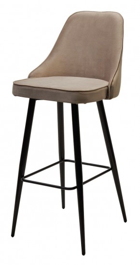Барный стул NEPAL-BAR БЕЖЕВЫЙ #5, велюр/ черный каркас (H=78cm) М-City в Невьянске - nevyansk.mebel24.online | фото 4