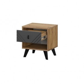 БАЙКАЛ Тумба прикроватная (Графит/Дуб золотой) в Невьянске - nevyansk.mebel24.online | фото 2