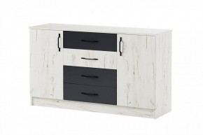 БЕАТРИС Комод К1400 (дуб крафт белый/антрацит) в Невьянске - nevyansk.mebel24.online | фото 2