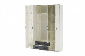 БЕАТРИС Шкаф Квадро (дуб крафт белый/антрацит) в Невьянске - nevyansk.mebel24.online | фото 2