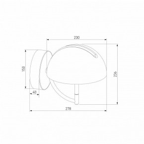 Бра Eurosvet Emisfero 50083/1 LED золото в Невьянске - nevyansk.mebel24.online | фото 3