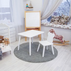 Детский комплект стол и стул «Мишка» Rolti Baby (белый/белый, массив березы/мдф) в Невьянске - nevyansk.mebel24.online | фото 2
