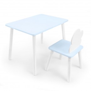 Детский комплект стол и стул «Облачко» Rolti Baby  (голубая столешница/голубое сиденье/белые ножки) в Невьянске - nevyansk.mebel24.online | фото