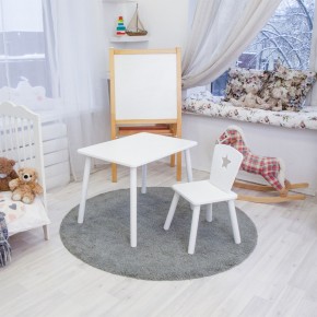 Детский комплект стол и стул «Звезда» Rolti Baby (белый/белый, массив березы/мдф) в Невьянске - nevyansk.mebel24.online | фото 2