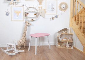 Детский стол Rolti Baby «Облачко»  (розовый/белый, массив березы/мдф) в Невьянске - nevyansk.mebel24.online | фото