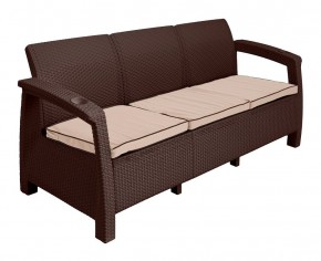 Диван Yalta Premium Sofa 3 Set (Ялта) шоколадный (+подушки под спину) в Невьянске - nevyansk.mebel24.online | фото 2