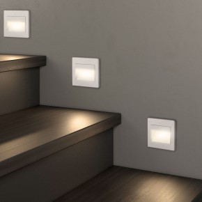 DK3050-WH Светильник встраиваемый в стену, IP 20, LED 3000, 1 Вт, белый, пластик в Невьянске - nevyansk.mebel24.online | фото 6