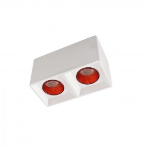 DK3085-WH+RD Светильник накладной IP 20, 10 Вт, GU5.3, LED, белый/красный, пластик в Невьянске - nevyansk.mebel24.online | фото 1