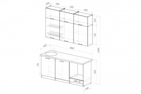 ДЮНА Кухонный гарнитур Макси 2 1800 мм в Невьянске - nevyansk.mebel24.online | фото 2