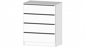 ЭЛЕГАНТ Комод 4 ящика (белый) в Невьянске - nevyansk.mebel24.online | фото