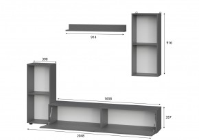 Гостиная МГС 10 (Графит) в Невьянске - nevyansk.mebel24.online | фото 2