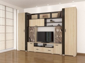 Гостиная Оскар-18-2 дуб сонома-венге в Невьянске - nevyansk.mebel24.online | фото
