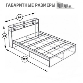 Камелия Кровать 0900, цвет венге/дуб лоредо, ШхГхВ 93,5х217х78,2 см., сп.м. 900х2000 мм., без матраса, основание есть в Невьянске - nevyansk.mebel24.online | фото 4