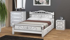 КАРИНА-5 Кровать из массива 1400 с 2-мя ящиками в Невьянске - nevyansk.mebel24.online | фото 1
