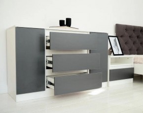 Комод 1200 Парус (Белый/Графит) в Невьянске - nevyansk.mebel24.online | фото 4
