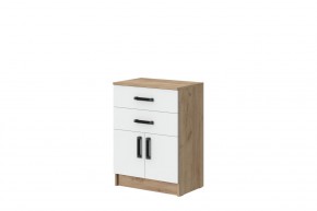 Комод Эконом (Дуб крафт золотой/Белый текстурный) в Невьянске - nevyansk.mebel24.online | фото 1