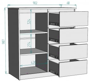 Комод Мальта K115 в Невьянске - nevyansk.mebel24.online | фото 2